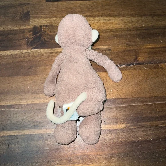Jellycat London Brown Beige Bashful Monkey Plush 7" stuffed animal - Picture 4 of 6